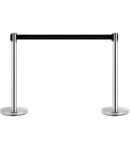 Paletti Delimitazione: Coppia Di Colonnina Segnapercorso H 101cm E Nastro Segnaletico Giallo Nero Da 3mt Delimita Corsie Con Porta Avvisi A4 85486354 - 4