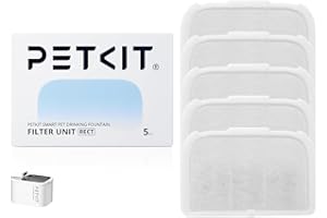 PETKIT Filtro para Fuente de Gatos, 5 Piezas, para la Fuente para Gatos Sin Cable EVERSWEET MAX, Carbón Activo, Filtración de Alta Eficacia, Filtro para Fuentes de Gatos y Perros