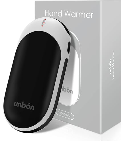 OUTJUT Chauffe-Mains Rechargeables 2 Packs – 6000mAh, Chauffage Rapide 3 Secondes, 3 Niveaux De Température – Idéal Sport Hiver, Camping, Randonnée (Noir Gris)