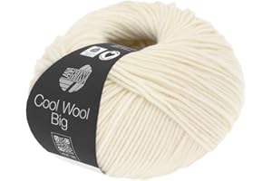 LANA GROSSA Cool Wool Big | Extrafeine Merinowolle waschmaschinenfest und filzfrei | Handstrickgarn aus 100% Schurwolle (Merino) | 50g Wolle zum Stricken & Häkeln | 120m Garn FB 601