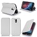 Produktbild Lenovo Motorola Moto G4 PLUS 2016 5.5 zol 4G/LTE Dual Sim l Tasche Leder Hülle weiß Cover mit Stand - Zubehör Etui shell smartphone Lenovo Moto G 4 PLUS (4 generation) Shell Flip Case Schutzhülle (PU Leder, Handytasche Weiss white) - XEPTIO accessories