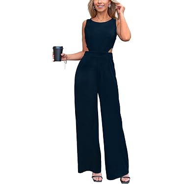 Combinaison Femme Été 2025 Décontractée - Jumpsuit Longue Avec Poches Et Bretelles Réglables