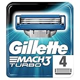 Gillette Mach3 Turbo Razor Blades, 4 Refills