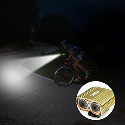 Yukong Fahrrad-Scheinwerfer Fahrrad Scheinwerfer, 2400 Lumen 2x XM-L U2 LED 4 Modi Vorderseite wasserdichte Fahrrad-Lampen-Fahrrad-Licht-Kopf-LED-Beleuchtung Scheinwerfer - 5