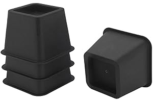 ColdShine 4 Pcs Chair Risers Premium Bed Riser, 3 Inch Heavy Duty Furniture Raisers Stand, Elephant Feet Aid Raising Lifting for Couch Feet Desk Leg Block Plastic Square for Sofa Bedpost