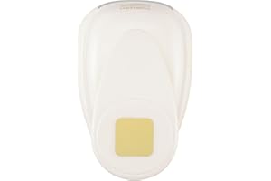 ‎VAESSEN CREATIVE Vaessen Creative Motivstanzer Quadrat - 3.4 x 3.4 cm - Stanzer für Bastelpapier, Tonpapier, Scrapbookpapier oder Decoupagepapier, Weiß/Rosa