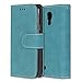 Produktbild Samsung Galaxy S4 Mini Hülle, Chreey Matt Leder Tasche Retro Handyhülle Magnet Flip Case mit Kartenfach Geldbörse Schutzhülle Etui [Blau]