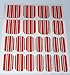 Chix Nails Nail Wraps Red Black & White Stripes Fingers Toes Foils Quality Manchester