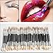 KINGSO 50PCS Eyeshadow Sponge Lip Brush Applicator Double-Ended Disposable Makeup Tool New Year Gift