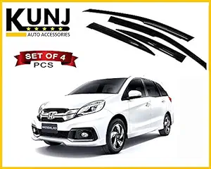 Kunj Autotech Mobilio (Year: 2014 Onward) Door Visor side window wind rain deflector Black Color