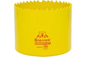 Starrett Deep Cut Hole Saw - DCH0234 Heavy Duty Bi-Metal with Extra Cobalt HSS Teeth - For Metals Wood Cast Iron Fibreglass Plastic Materials - 70mm