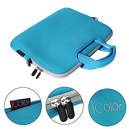 iColor Netbook- und iPad- Tasche Notebooktasche Laptoptasche Schutzhülle für Größe 9,7 10 10,2 Zoll mit Zubehörfach und Schultergurt - 3