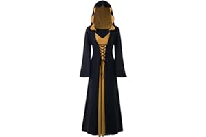 LPFNSF Vintage Hexenkleid, Weihnachten Vampir Kostüm Frauen Plus Größe, Renaissance Kostüm Frauen Mittelalter Kleid