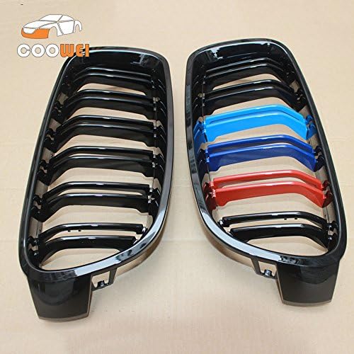 1 Pair F30 Front Grill M3 look F31 3Color Kidney Black Replacement Grille For F30 F31 2012+ 320i 325i 328i 335i Gloss Black