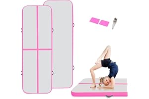 KIASTER 3M / 4M Inflatable Gymnastics Tumbling Mat 10cm Thickness Air Floor Mat Tumble Track for Home Use/Training/Yoga/Water Fun/Pilates