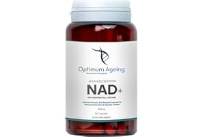 OPTIMUM AGEING NAD+ Supplements UK 60 x 250mg Slow-Release Capsules | Made in UK & Third Party Tested | Vegan Advanced NAD Resveratrol Supplement | Supports Cellular Energy & Metabolism