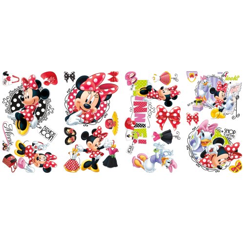 RoomMates Children's Repositonable Disney Wandsticker Minni Maus Love to Shop
