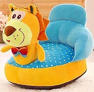WRODSS Small Cute Cartoon Kids Sofa Cum Bed for 0-4 Years Baby - (Orange, Pack of 1)
