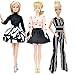 Produktbild Zantec 3pcs Mode Puppe Kleidung Handgemachte Party Kleid Mädchen Anzug Chiffon Hemd Minirock Overalls Für Barbie Zubehör Spielzeug