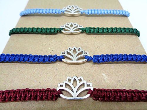 Lotus Flower Woven Adjustable Bracelet