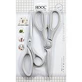 Rooc Premium Series Steel Food Contact 2-Piece Kitchen Scissors with Ergonomic Handle, Gray