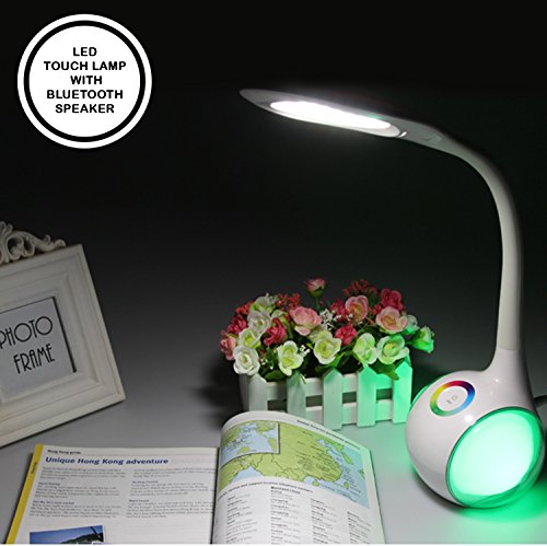 Kurtzy Colorful LED Table Lamp With Bluetooth Speaker - FM - Portable - Durable Quality - Fully Touch - Button Free Flexible Study Desk Lamp (52CM X 15CM) RS.1999 (60.00% Off) - Amazon