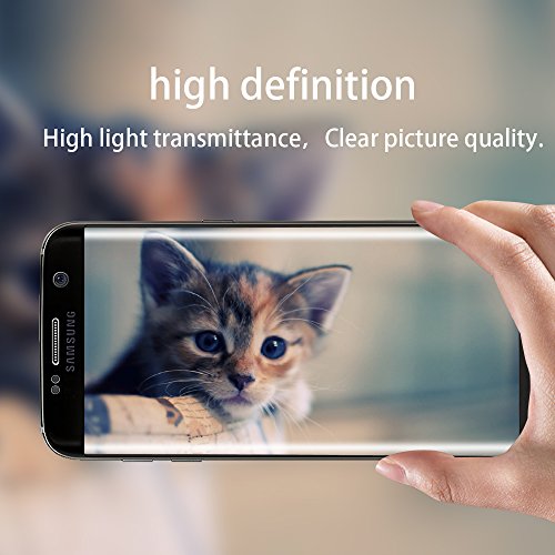 SamSung Galaxy S6 Edge Plus Displayschutz,Mture Schutzfolie [stoßfest] [robust und praktisch] Schutzfolie Gehärtetes Glas Displayschutzfolie für SamSung Galaxy S6 Edge Plus (Schwarz) - 4