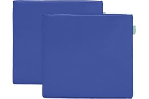 Gardenista Garden Slip Free Chair Seat Pad | Indoor Outdoor Water Resistant Thick Chair Cushion | Hypoallergenic Soft Chair Pad with Secure Ties | Durable & Comfortable | 2 Pieces (Blue)
