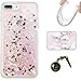 Produktbild für Apple iphone7 plus (5.5") Hülle, 3D Fließen Flüssig Schwimmend Treibsand Stern Bling Luxus Shiny Glanz Sparkle Kristall Crystal Bunte der Liebe Design zurück Tasche Schutzhülle für Apple iphone7 plus (5.5") Liquid Case +Staubstecker