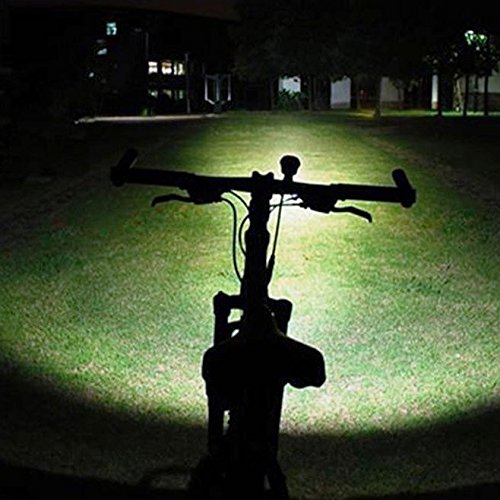 LED Fahrrad Lampe Vorne Abnehmbar Mit Standlicht Und Halterung Im Set, Von Combike – Bicycle MTB Front Licht Leuchte CREE Batterie Betrieben Sehr Hell - 5