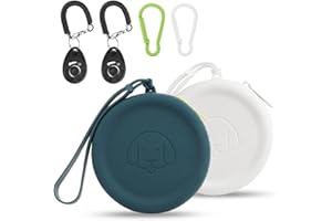 FIDWALL Pochette en silicone pour friandises pour chien,lot de 2 sacs de marche pour chien et chat,format de poche,facile à nettoyer,sans odeur,fermeture éclair,sac de dressage portable(Vert Foncé & Blanc)