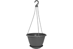 Pflanzen Kölle Galicia Hanging Basket with Hanging Bracket and Saucer, Plastic