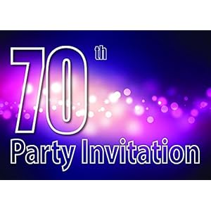 70th Theme Birthday Party Einladungen Einladungen Kinder Erwachsene Männer / Frauen