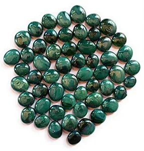 OhhSome 1Kg Green Glass Pebbles for Garden and Home D?cor/Vase Fillers Outdoor/Garden Decoration [1Kg]