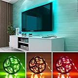 〖Viele Funktionen〗Die LED TV Stripes sind schon in 4 Stücke/50cm Strip vorgeschnitten, können Sie die Lichtstreifen in vielen Formen an Fernseher, TV, PC, Tisch, Küche, Spiegel oder an anderen Stellen anbringen.