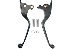 S SYUU SY002792 Black Brake and Clutch Levers Compatible with Harley Davidson Dyna Softail Fat Boy Low Rider Super Glide Wide Glide Breakout 2018 2019 2020