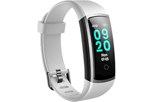 ASIAMENG Reloj de fitness con presión arterial, oxígeno en sangre, pulsómetro, podómetro, contador de calorías, notificación de llamadas, rastreador de fitness para hombre y mujer (gris)