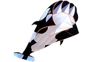 Touch the sky | Cerf-Volant 3D pour Enfants et Adultes | Facile à Assembler et à Voler | Jouet de Jeux et D’activités de Plein Air | Cadreless Souple Géant Dauphin Baleine Cerfs-Volants