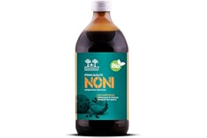 Salugea SUCCO DI NONI BIO - 100% Puro e Naturale - Integratore tonico energizzante - 500 ml - Noni biologico (Morinda citrifolia L.) succo del frutto 100% puro, aumenta l'energia