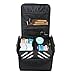 Hotrose Large Space Makeup Case Jewellery Box with Shoulder Strap (Black)