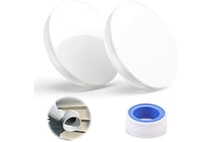 DBTW 100mm Couvercle de Tuyau de Ventilation, 2 Stück Bouchon de Tuyau d'Égout en PVC, PVC Capuchon de Tuyau avec Matière Première Ruban, Couvercle de Trou Mural Décoratif pour la Protection des Tuyaux