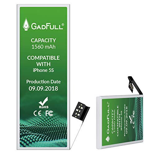 GadFull   Batterie pour Apple iPhone 5S   Production est 2018   avec Bo  te    Outils   Y Compris un Manuel de R  paration et la Bo  te    Outils Profi Kit   Il Travaille avec tous les APN Originaux