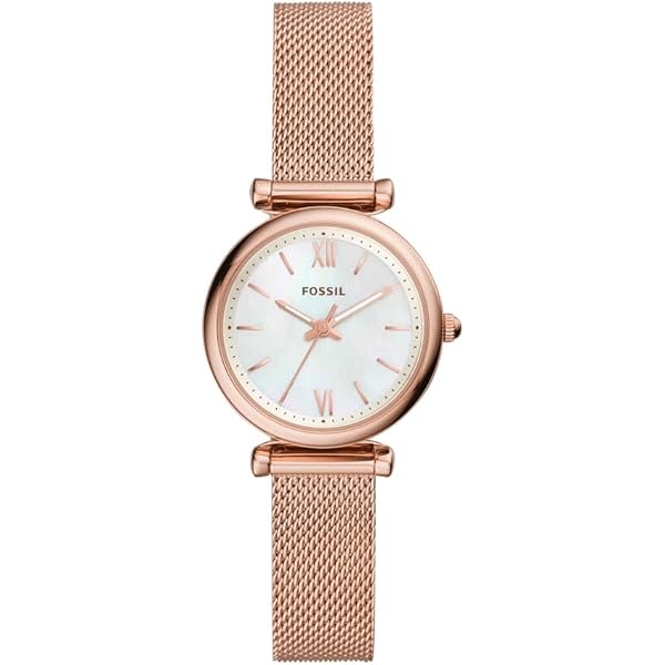 Fossil Tillie Mini Orologio Da Donna – Acciaio Inossidabile Dorato, Quadrante Bianco, Cinturino 10 Mm, BQ3898