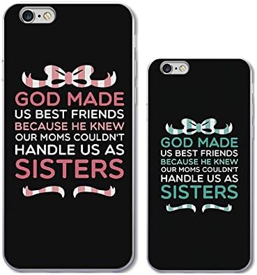 iPhone 6PLUS+6 Couple Case for Best Friend-TTOTT Floral God made us Best friend BFF Ultra-Slim Bumper Protective Back Case for iPhone [Left for iPhone 6Plus 6S PLUS Right for iPhone6/6S]