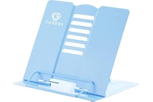 CS COSDDI Soporte de Libro de Metal Plegable,Soporte de Lectura Ajustable,Soporte de Lectura de Cocina