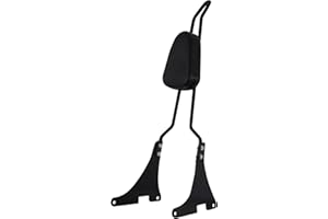 AMBIENCEOEU Ambienceo Sissy Bar Dossier Arrière Détachable Pour Harley Sportster XLH883 XL883R XL883C XLH1200 Noir