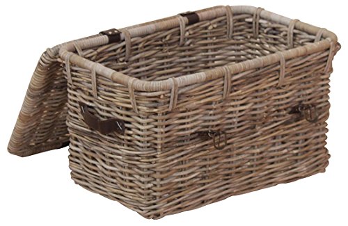 Aufbewahrungstruhe H122, Truhe, Kubu-Rattan handgeflochten, 37x62x42cm - 2
