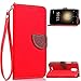 Produktbild Qiaogle Telefon Case - PU Leder Wallet Schutzhülle Case für BQ Aquaris U Plus (5.0 Zoll) - SD07 / Rote