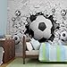 Produktbild Fußball Durch Die Mauer - Wallsticker Warehouse - Fototapete - Tapete - Fotomural - Mural Wandbild - (3383WM) - XXXL - 416cm x 254cm - VLIES (EasyInstall) - 4 Pieces