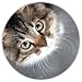 Produktbild Mauspad mit Katzen-Motiv I Ø 22 cm rund I Mousepad in Standard-Größe, rutschfest I für Mädchen Teenager Frauen I Katzenblick I dv_421